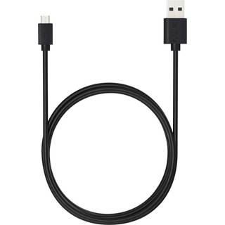 USB-A 2.0 til Micro USB lade- og datakabel, 10W, sort, 1m