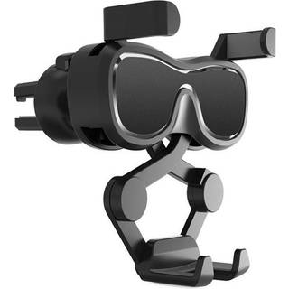 Mobilholder til Bil i Ventilationsanlæg - Max Mobil: 60- 90 mm - Sort