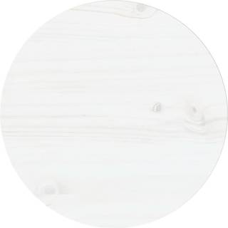 bordplade Ø30x2,5 cm massivt fyrretræ hvid