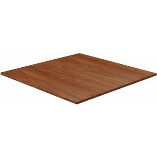 firkantet bordplade 80x80x1,5 cm behandlet massivt eg mørkebrun
