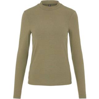 Pieces - Kylie L/S T-Neck Top (Deep Lichen Green)