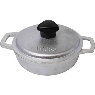 Imusa 0,5QT Mini Cast Aluminium Traditionelt Caldero Set med låg sølv