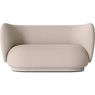 Ferm Living Rico Wool Boucle 2-personers Sofa Naturlig - 2 personers sofaer Uld Bouclé Natural - 1104265198