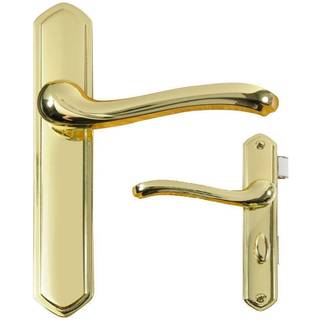 Wright -produkter VCA112PB Castellan Surface Lever Mount Latch med deadbolt til sk?rm- og stormd?re poleret messing
