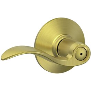 Schlage F40 ACC 608 Accent Door Lever Bed & Bath Privacy Lock Satin Brass