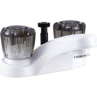 Dura vandhane DF-PL720S-WT RV badev?relse vandhane med r?get akrylknapper og bruser slange diverter (hvid)