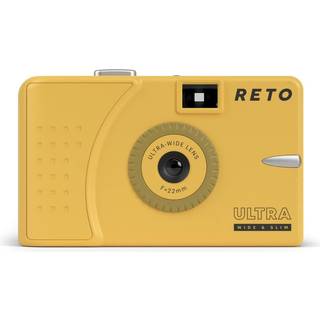 Reto Ultra Wide and Slim 35mm Genanvendeligt dagslysfilmkamera - 22 mm bred linse Fokus Gratis let v?gt let at bruge (mudret gul)