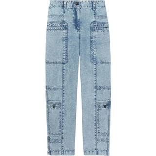 Proenza Schouler Chambray high-rise cargo jeans - blue - XXS