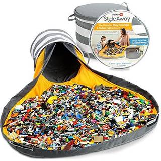 Kreativ QT - Slideaway Toy Storage Organizer & Play Mat til b?rn - Arrang?ropbevaringsbakke til leget?j - B?rn Leget?jskasse til drenge og piger