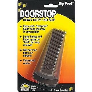 Master Caster 00920 Big Foot Doorstop No Slip Rubber Wedge 2 1/4W X 4 3/4d x 1 1/4H Brown
