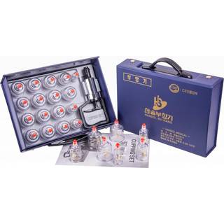 Hansol cupping-terapiudstyrssæt med pumpehåndtag - 17 engangs kopper til sikker hjemmecupping-massage