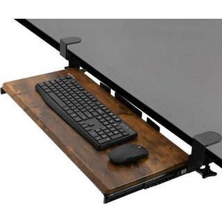 Vivo stor klemme-p? computertastatur og mus under skrivebordsskyderbakke 27 x 11 tommer Pull Platform skuffe Rustik Vintage Brown Mount-KB05N