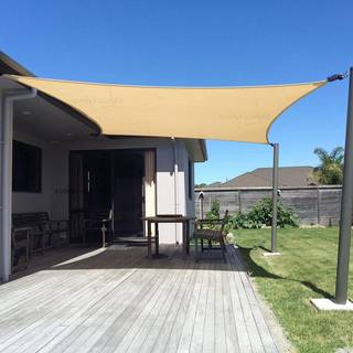 Sunny Guard Sun Shade Sail 10 'X 13' Rektangel Sand UV Block Sunshade til baghaven g?rdhave Patio Have udend?rs aktiviteter og facilitet (vi lave