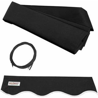 Aleko gårdhave markise stofudskiftning polyester baldakin med UV -beskyttelse sort 13x10 fod