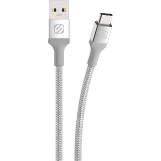 Strikeline Braided ladekabel USB-C til USB-A - 120 cm - sølv