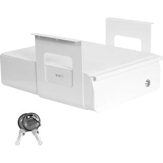 Vivo 13 tommer under skrivebordsmonteret udtr?ksskuffe Secure Lockable Skydekontor Tilbeh?r Opbevaringsarrang?r til Sit Stand Desk Workstation Wh