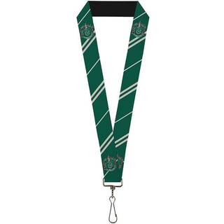 Buckle -down Unisex Advents Lanyard - 1.0 """" Slytherin Crest/Stripe5 Green/Gray Key Chain Multicolor One St?rrelse USA