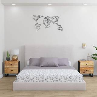 sengeborde 2 stk. 40x33x46 cm massivt mangotræ