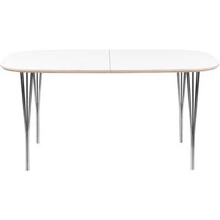 Haslev Symphony 88 Spisebord 90x150 t / Chrome - Spisebord & Barbord Laminat Hvid - SYMH88-LAOA-SP00CR74