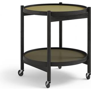 Brdr. Krüger Bølling bakkebord 50 cm. - Sortlakeret eg - Bakke 1: Leaf / Bakke 2: Leaf