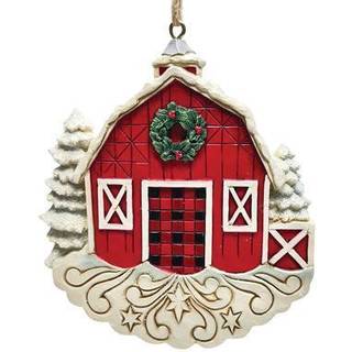 Enesco Jim Shore Country Living Red Barn Christmas Ornament 3,5 tommer 6011745