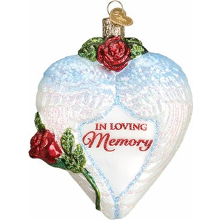 Old World Christmas Ornaments Shiny Red Heart Glass blæst ornamenter til juletræ
