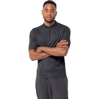 Jack Wolfskin Men's Bike Commute Half Zip T-Shirt Phantom, S