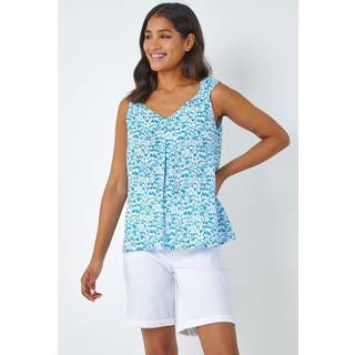 Roman Ditsy Tryk Pleat Front Cami TopEU 40 (UK 12)