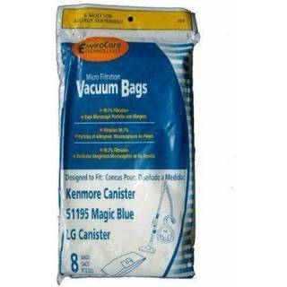 Envirocare -udskiftning Mikrofiltrering St?vsugerst?vposer lavet til at passe Kenmore Canister type M 51195 Magic Blue og LG -d?ser 40 poser