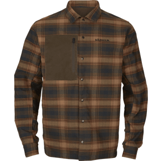 Härkila Men's Eirik Reversible Shirt Jacket Dark Warm Olive/Burgundy, Willow green/Burgundy, XL
