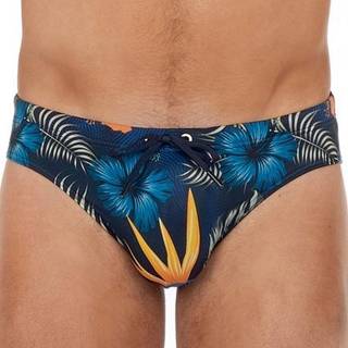 HOM Herren Badeslip blau,gelb Gemustert