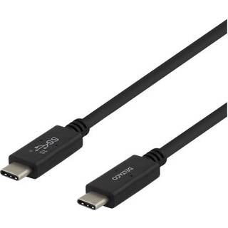 DELTACO USB3.1 GEN2 10G/5A Black 1m PVC