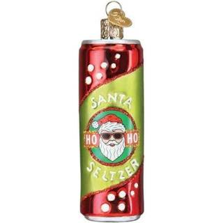 Old World Christmas Santa Seltzer Glass blæst ornament til juletræ