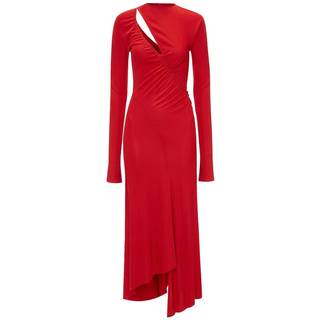Victoria Beckham Asymmetric cutout jersey midi dress - red - M