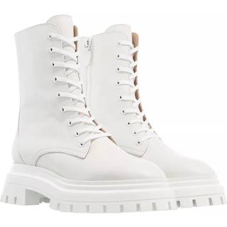 Stuart Weitzman Bedford Sleek Lace-up Bootie - Woman Boots And Booties White 38.5