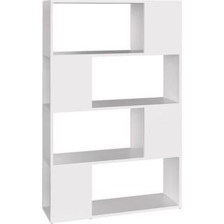 bogreol/rumdeler 80x24x124,5 cm konstrueret træ betongrå