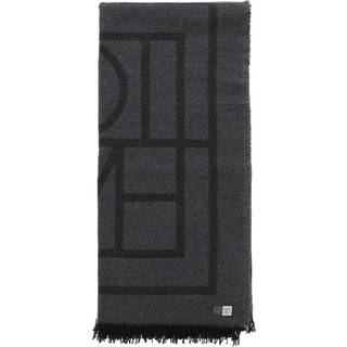 Toteme Logo wool and cashmere scarf - brown - One Size