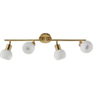 Lindby loftlampe Elaina, 70 cm, 4 lyskilder, messing, glas, E14