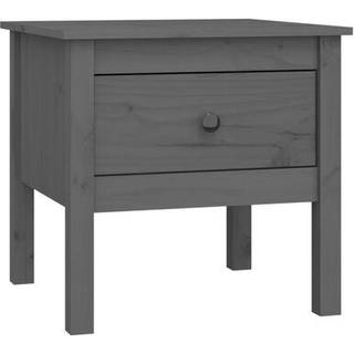 sidebord 50x50x49 cm massivt fyrretræ hvid