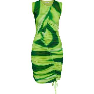 MelaBZCrinckle dress - Lime AOP