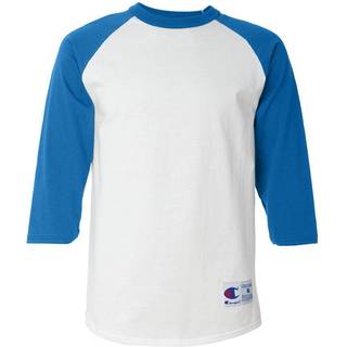 Voksen Raglan T -shirt - White Black - S (D0102H7DNI2)