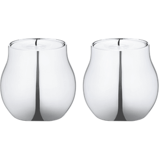 Georg Jensen Cafu lysestage 2 stk rustfrit stål