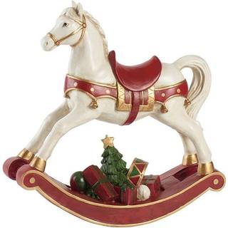 Villeroy & Boch Winter Collage dekoration gyngehest Hvid/Rød