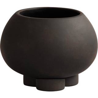 101 Copenhagen Vases - 'Urchin' plant pot, petit, dark grey in Coffee Concrete