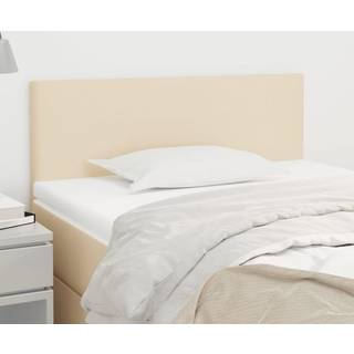 Sengegavle 80X5X78/88 Cm Stof Farvet Creme - Lav / 100 cm