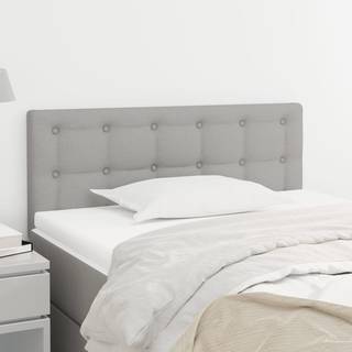 Sengegavle 80X5X78/88 Cm Stof Lysegrå - Lav / 100 cm