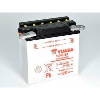 Yuasa 12N9-3A (Uden Syre) 12V Batteri til Motorcykel
