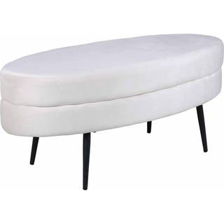 Otto puf, fodskammel velour offwhite.