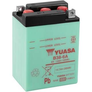 Yuasa B38-6A (Uden Syre) 6V Batteri til Motorcykel