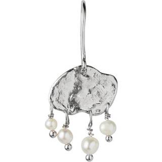 Stine A Jewelry - big elegant pearls splash hængeørering - sølv